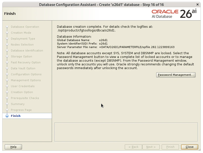 DBCA Step 16