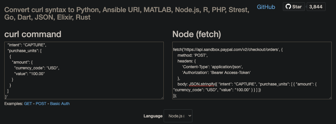 curl コマンドを Node.js に変換するなら curlconverter が便利かも - Qiita Curl コマンドを Node.Js に変換するなら Curlconverter が便利かも - Qiita