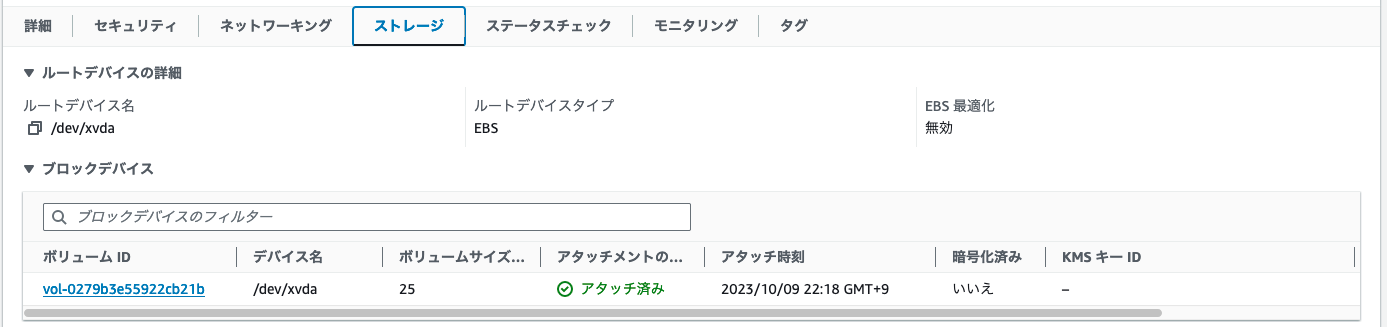 EC2のストレージ