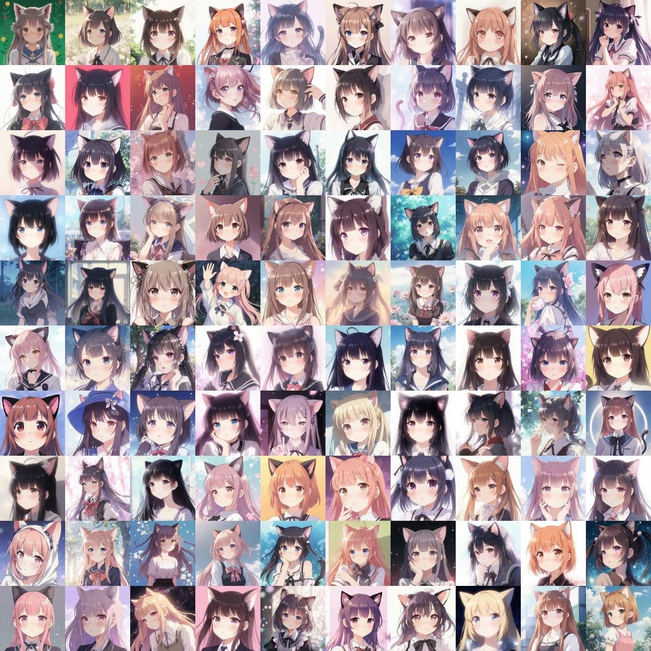 FLUX.1 kreaの猫耳少女たち