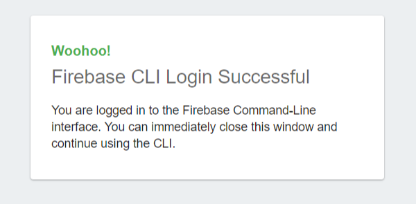 Firebase認証完了画面