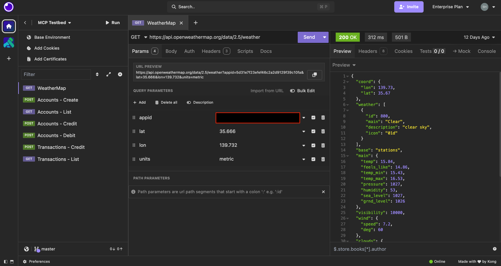Insomnia - OpenWeathe