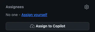 Assign to Copilotのボタンがある位置