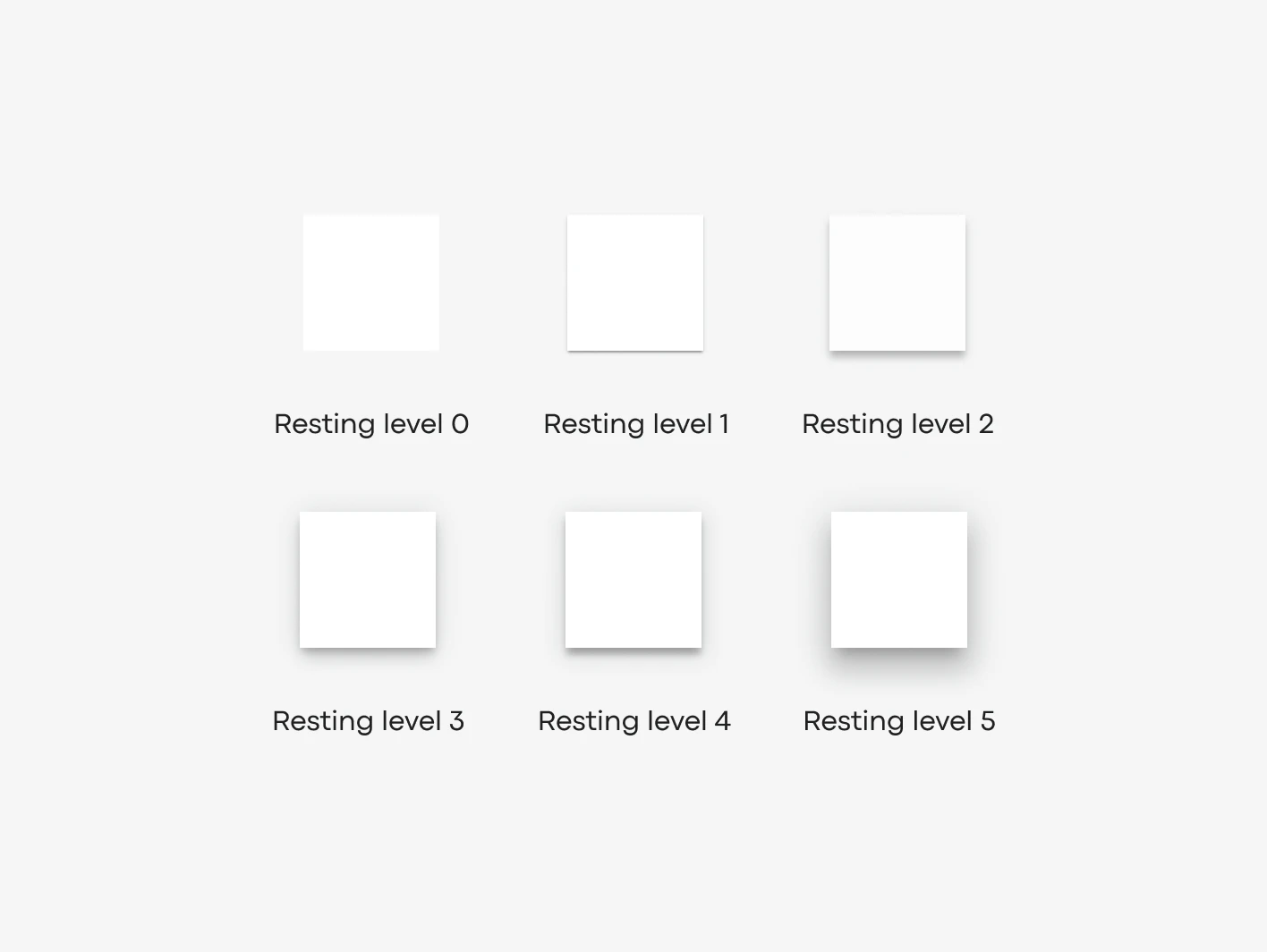 Material DesignのElevationの見本