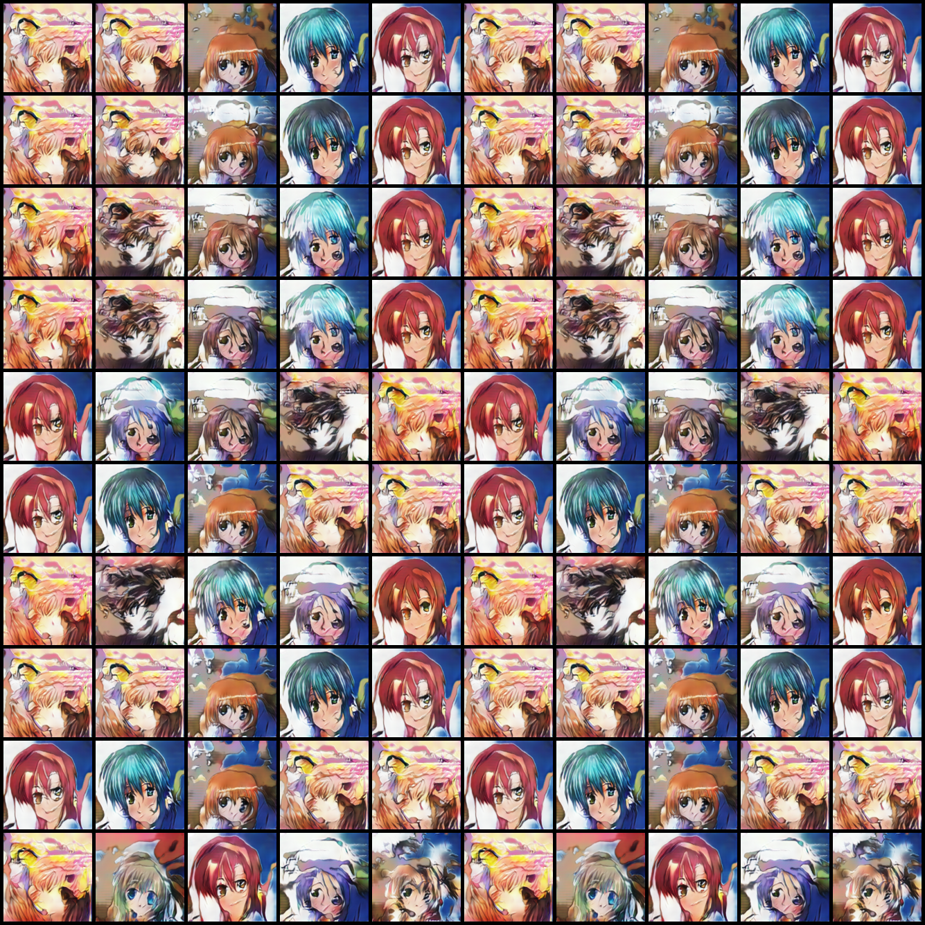 Ac Ganでアニメの顔画像を生成してみた Qiita Ac Ganでアニメの顔画像を生成してみた Qiita