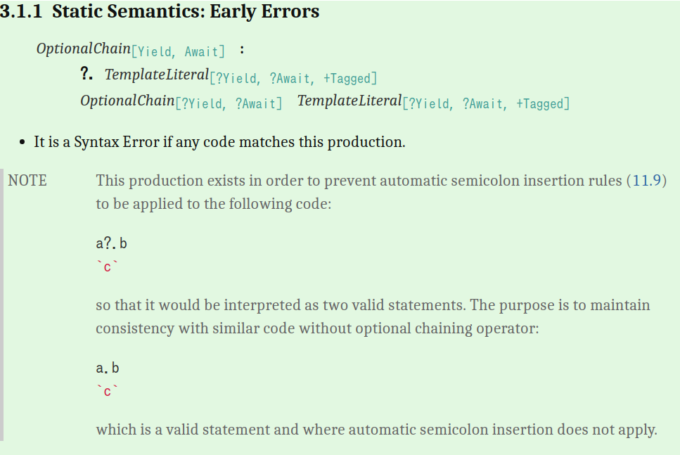 3.1.1 Static Semantics: Early Errors