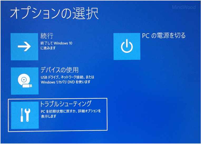 オプションの選択