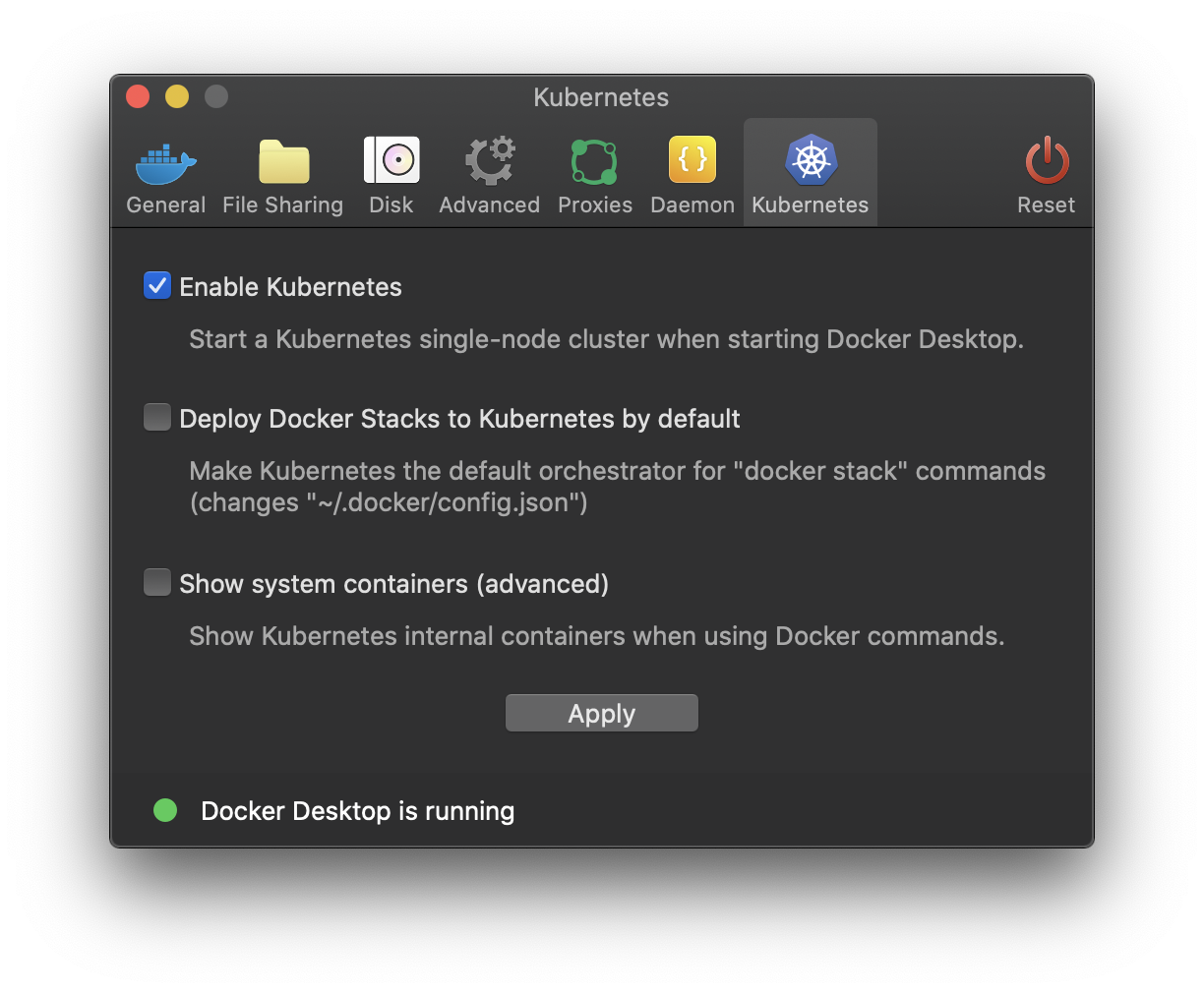 Docker desktop для Mac os m1. Proxy daemon
