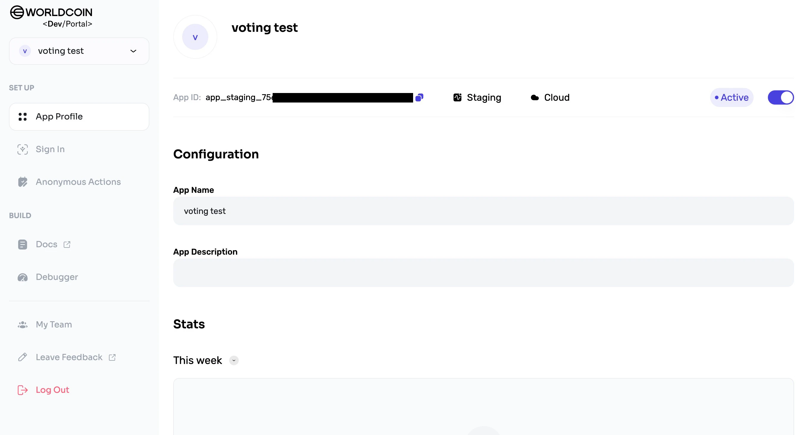 create new app