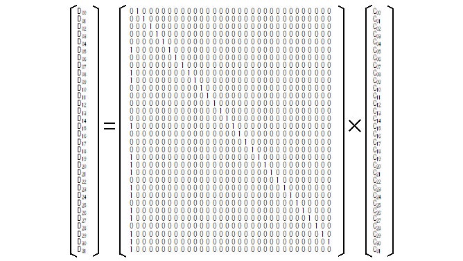 Fig.3 X の後ろに 0 を追加した時の行列式 Fig.3 X の後ろに 0 を追加した時の行列式