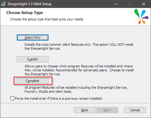 Qiita 2022-02-18 Sharperlight 5.3 64bit Setup Options.png