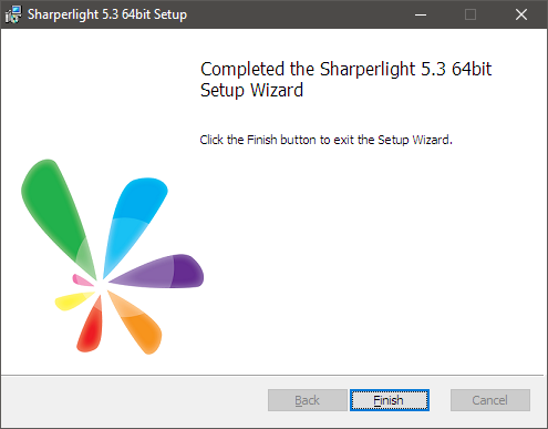 Qiita 2022-02-18 Sharperlight 5.3 64bit Setup Finish.png
