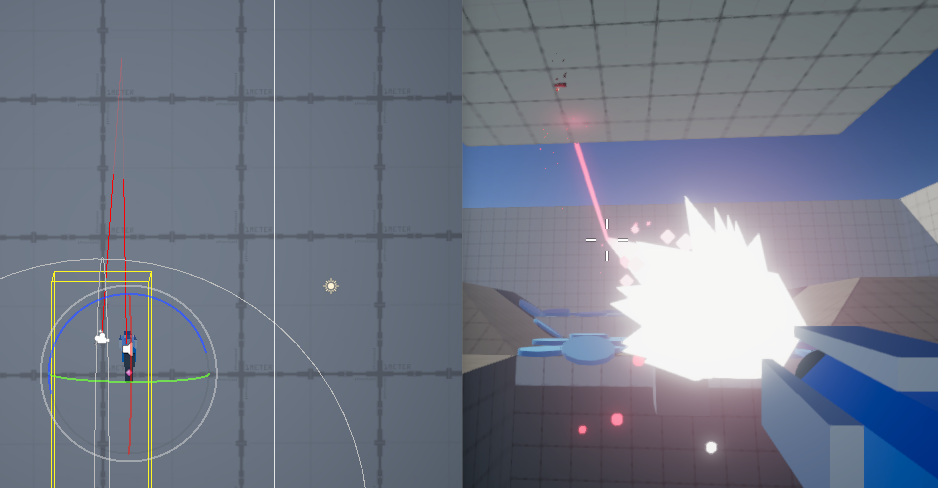 カメラと武器の始点の違い