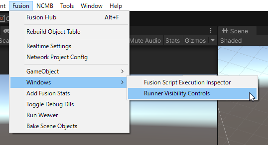 Runner Visibility Controlsの表示方法