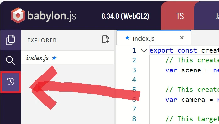 Sessionアイコンをクリック Sessionアイコンをクリック