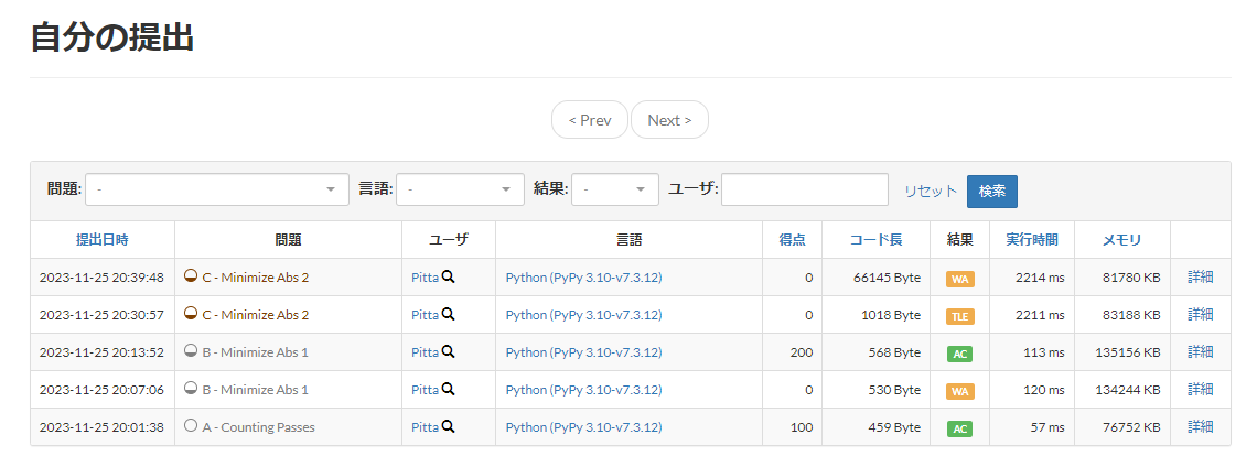 参戦時の提出