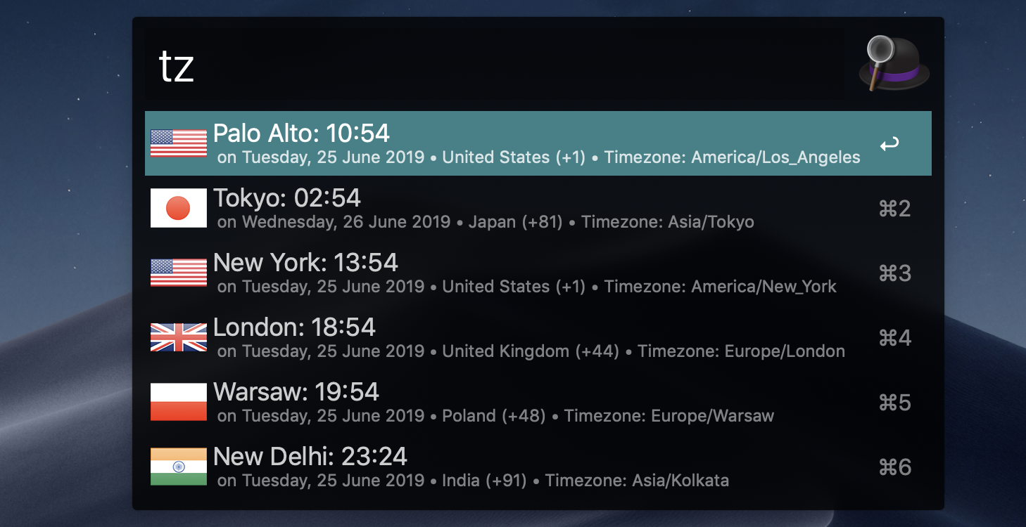 time zones workflow