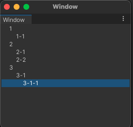 折りたたみができない状態のウィンドウのスクリーンショット