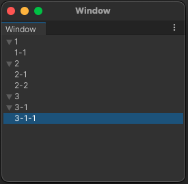 インデントが効いていない状態のウィンドウのスクリーンショット