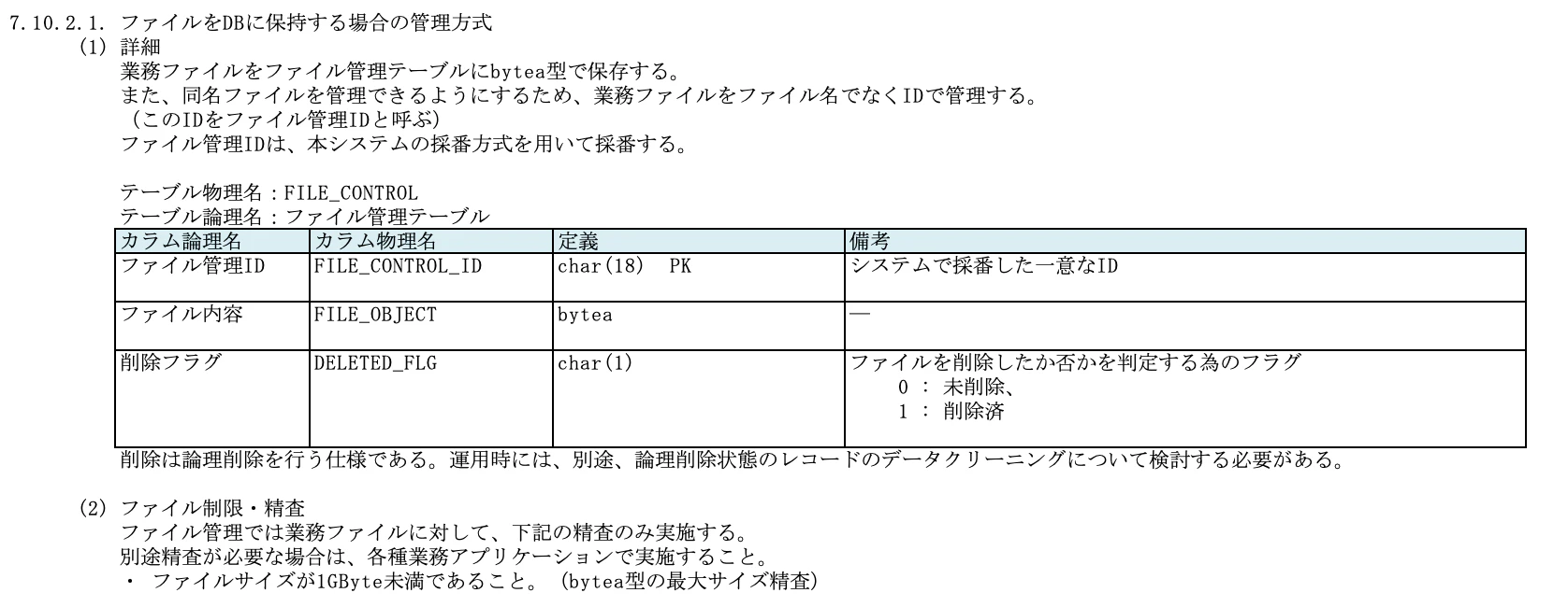 ファイルをDBに保持