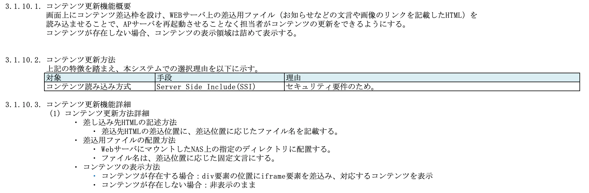 コンテンツ更新