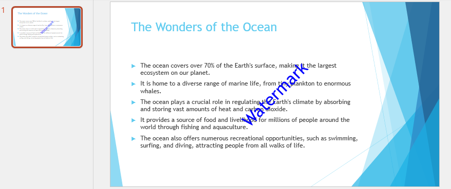 PythonでPowerPointにテキストの透かしを追加