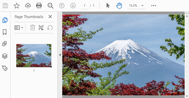 Pythonで単一の画像をPDF文書に変換