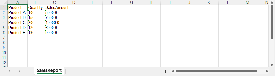 DataTableからExcelファイルにデータを書き込む