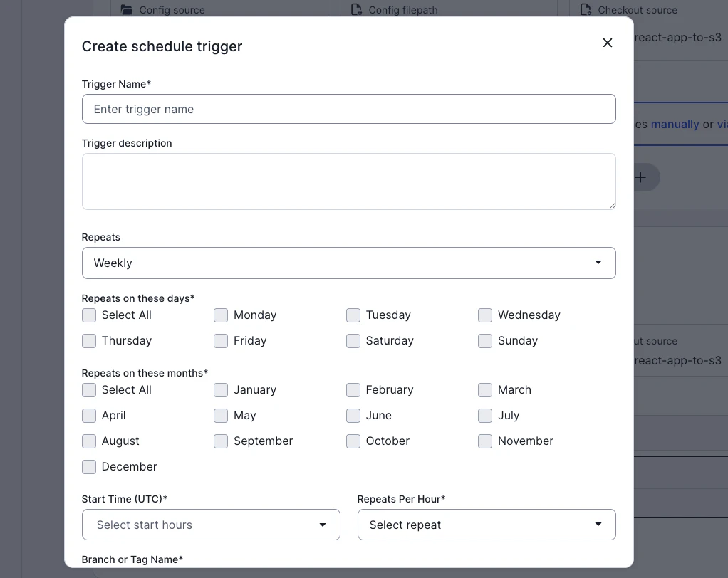 GitHub OAuth の Schedule Trigger 設定画面(上部)