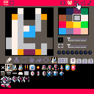 PICO-8 スプライト画面
