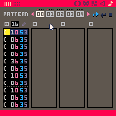 PICO-8 音楽画面