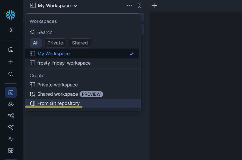 Create workspace from GitHub (1)
