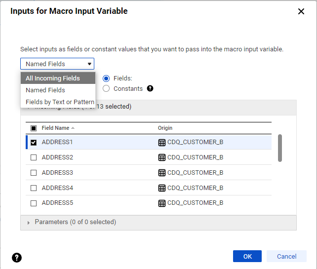 Named Fieldsの設定例