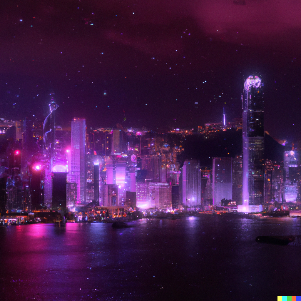 futuristic Hong Kong