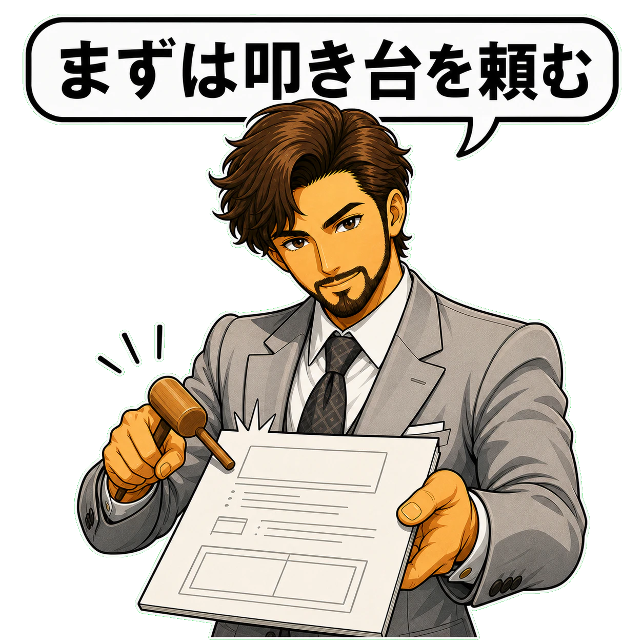 小槌の印象が弱い修正前
