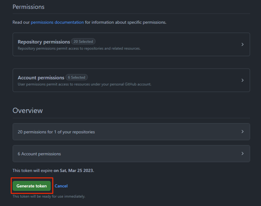トークンの生成