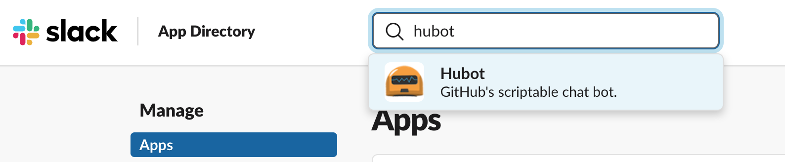 Search hubot app
