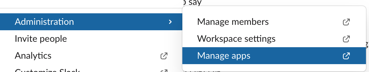 Manage apps