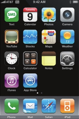 iPhone OS 2のホーム画面