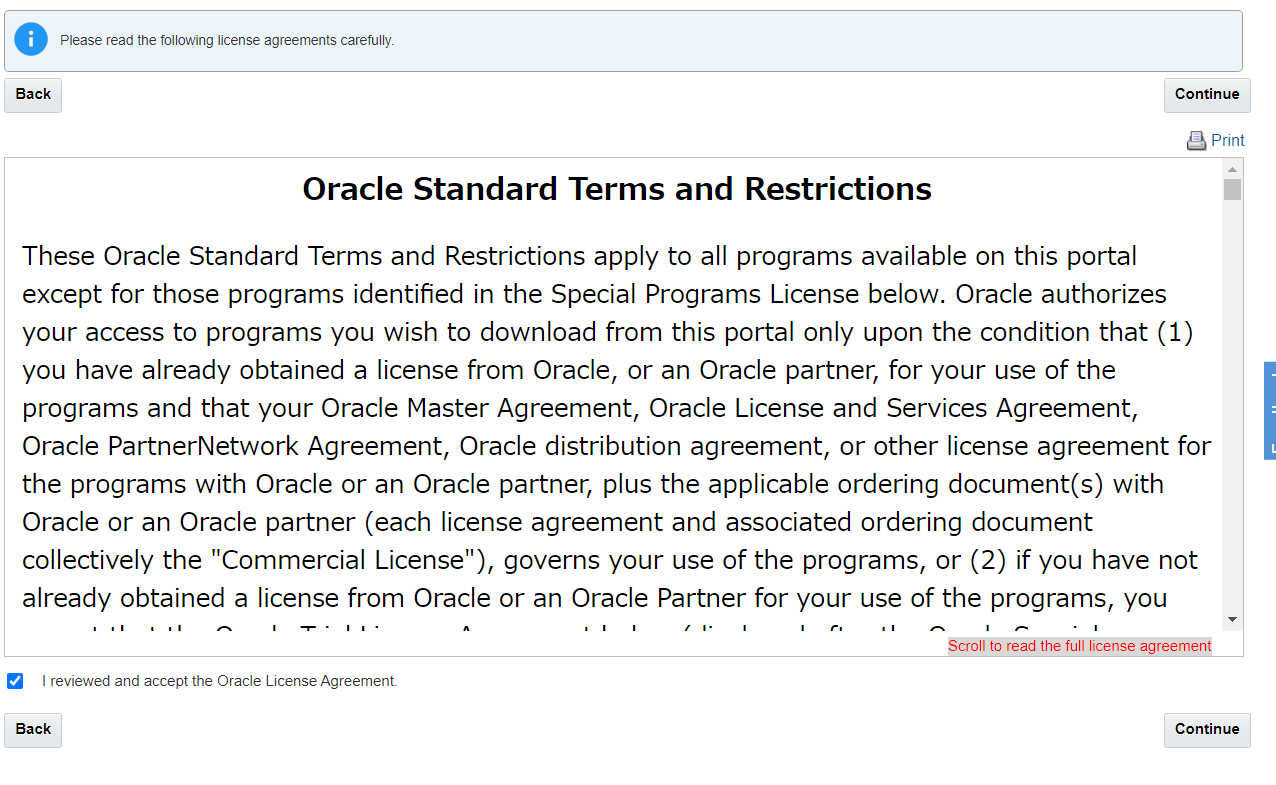 License Agreement of Oracle Linux