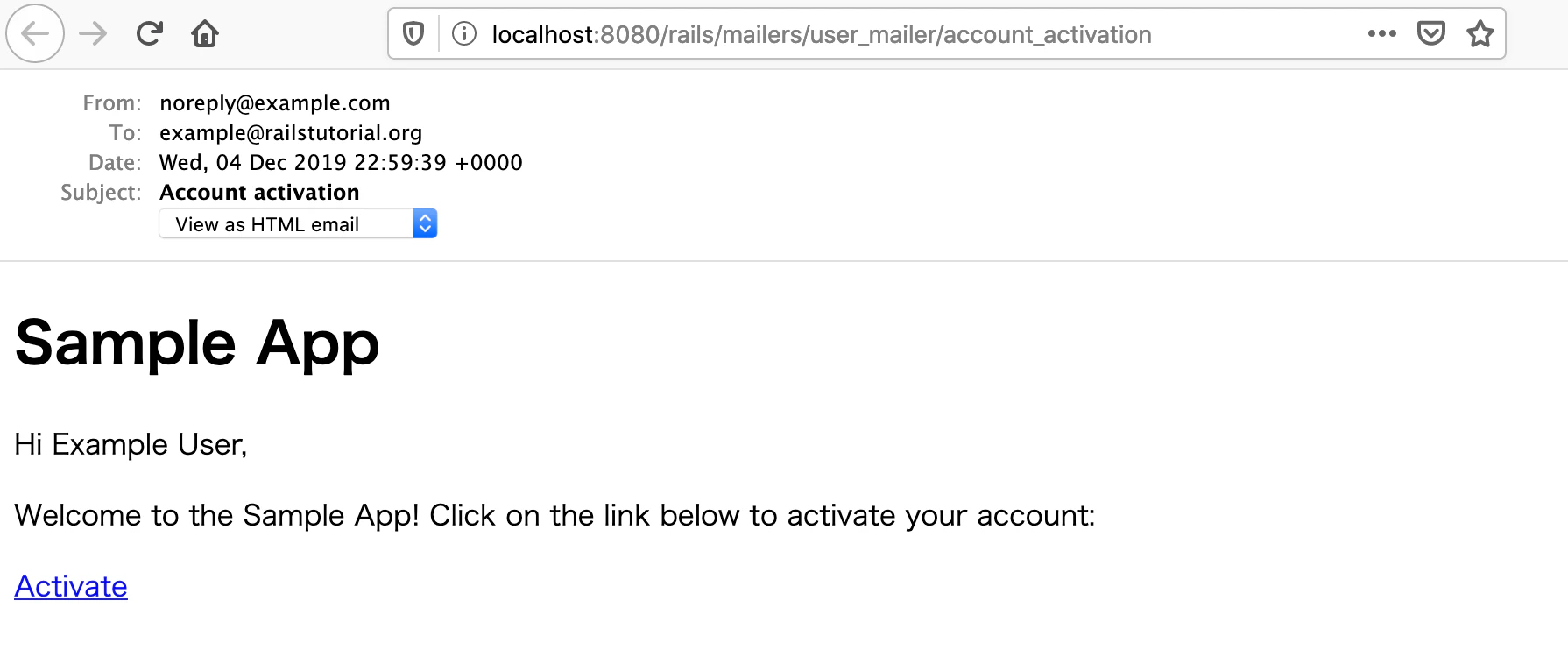 Railsチュートリアル 第11章 アカウントの有効化 アカウント有効化のメール送信 Qiita