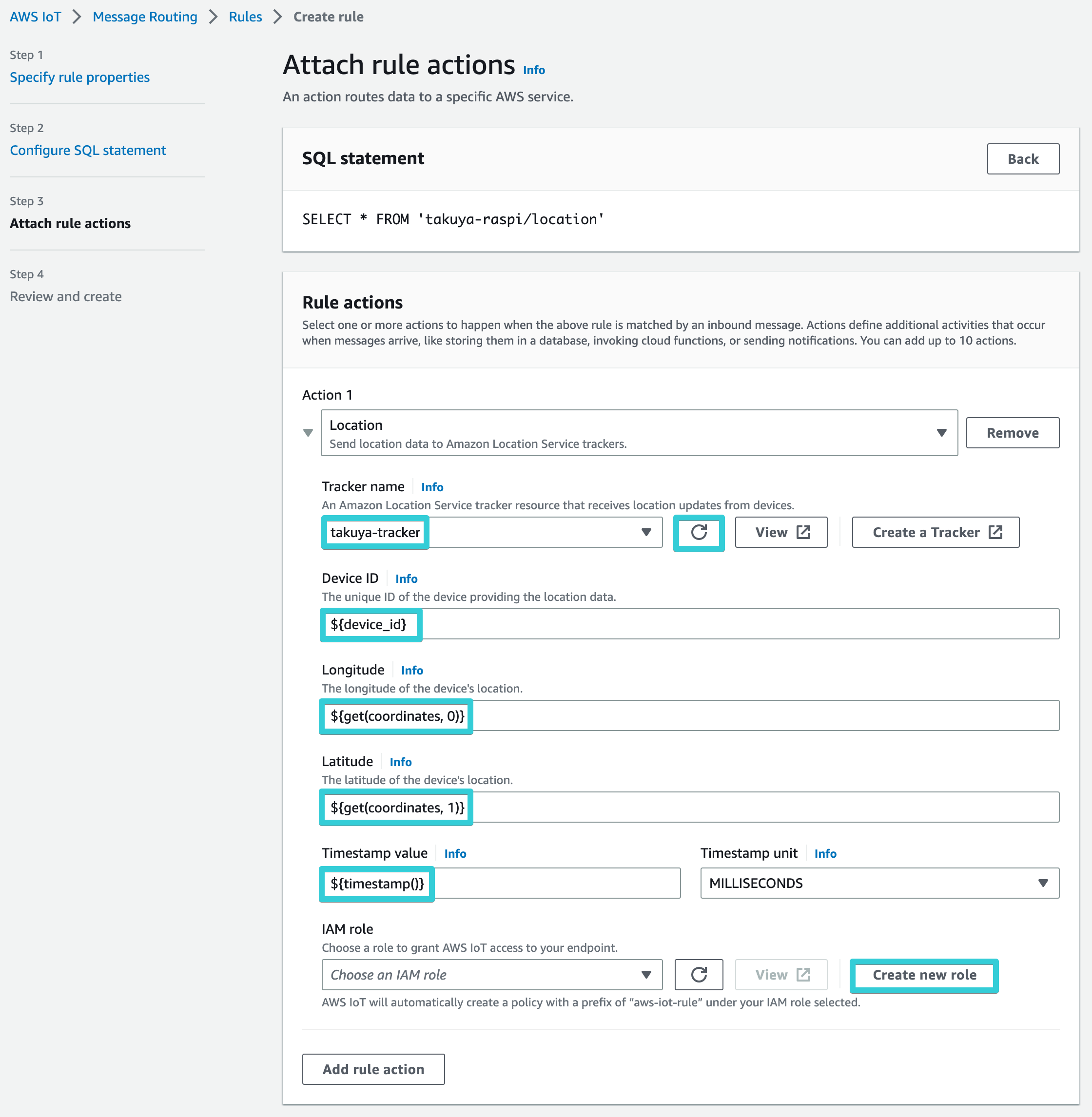 AWS IoT - Message Routing - Rules - Create rule 2022-12-11 23-47-27.png