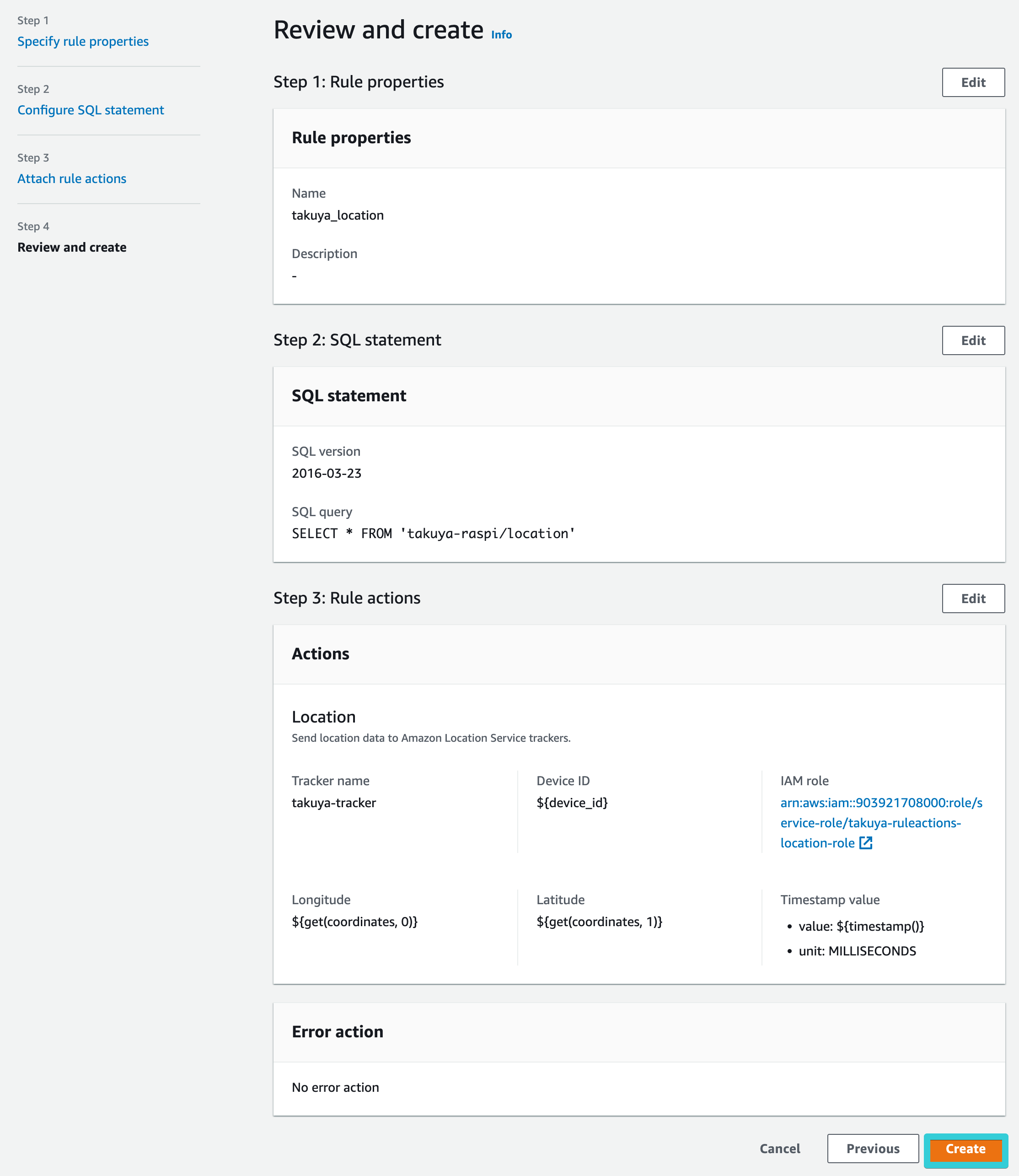 AWS IoT - Message Routing - Rules - Create rule 2022-12-12 13-45-14.png