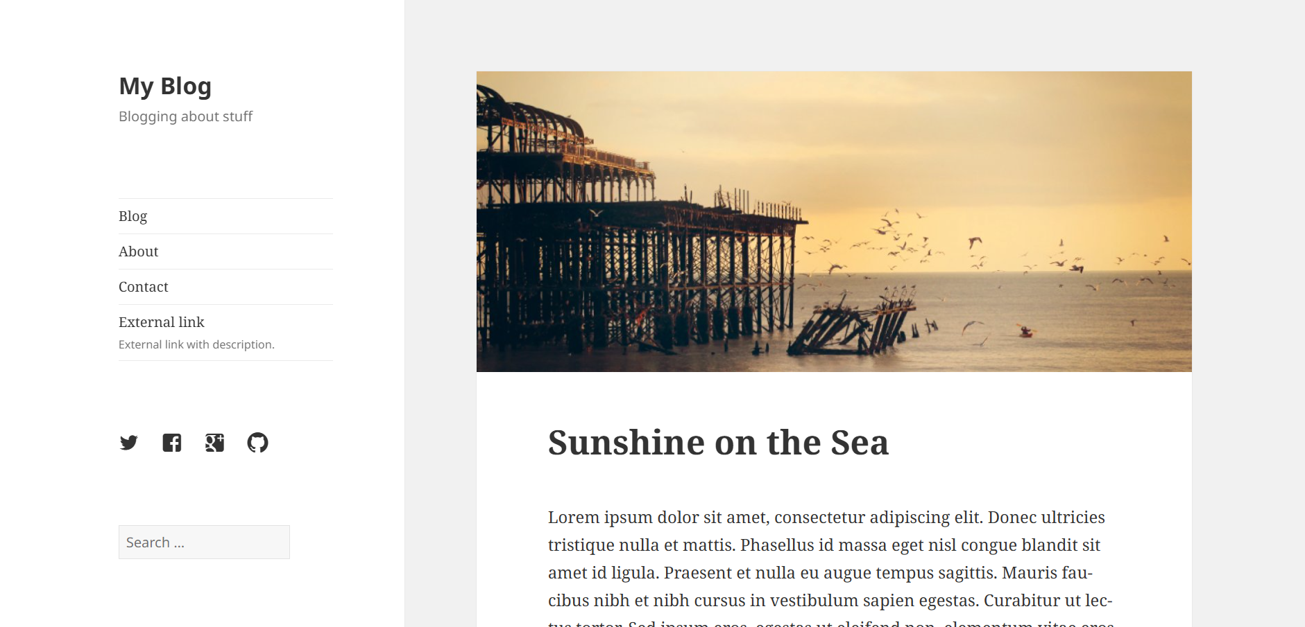 grav blog 初期画面