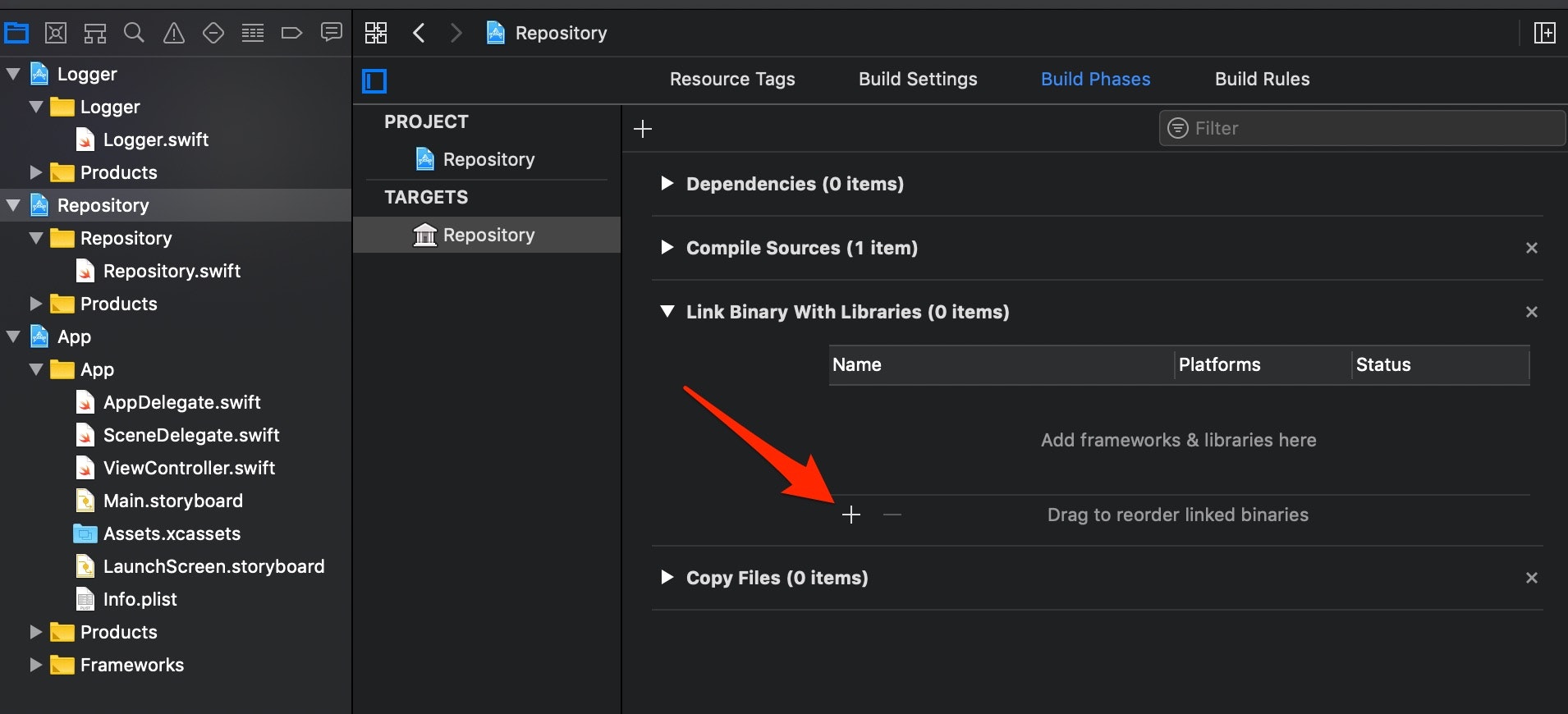 Repositoryにライブラリを追加