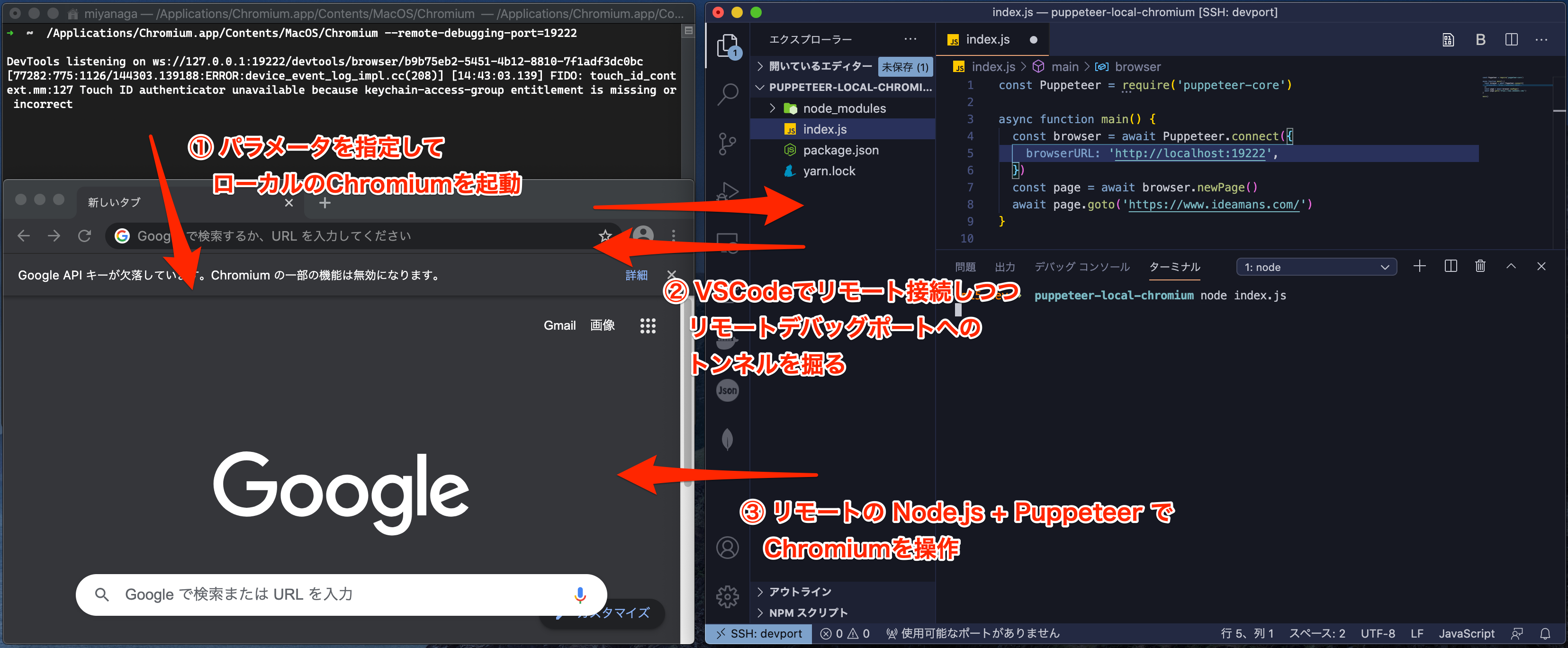 index_js_—_puppeteer-local-chromium__SSH__devport__と_新しいタブ_と_miyanaga_—__Applications_Chromium_app_Contents_MacOS_Chromium__—__Applications_Chromium_app_Contents_MacOS_Chromium_—_Chromium_Helper__Renderer__◂_Chromium_--remote-debugging-port.png