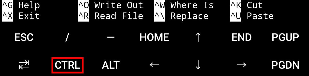 Termux の CTRL キー