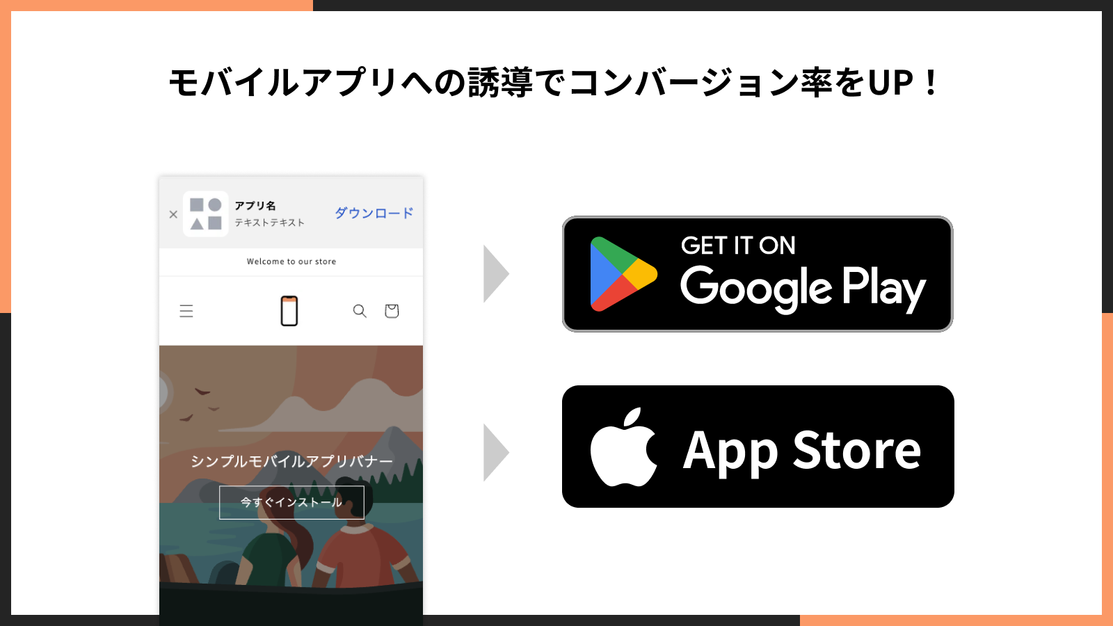モバイルアプリへの誘導でコンバージョン率をUP!