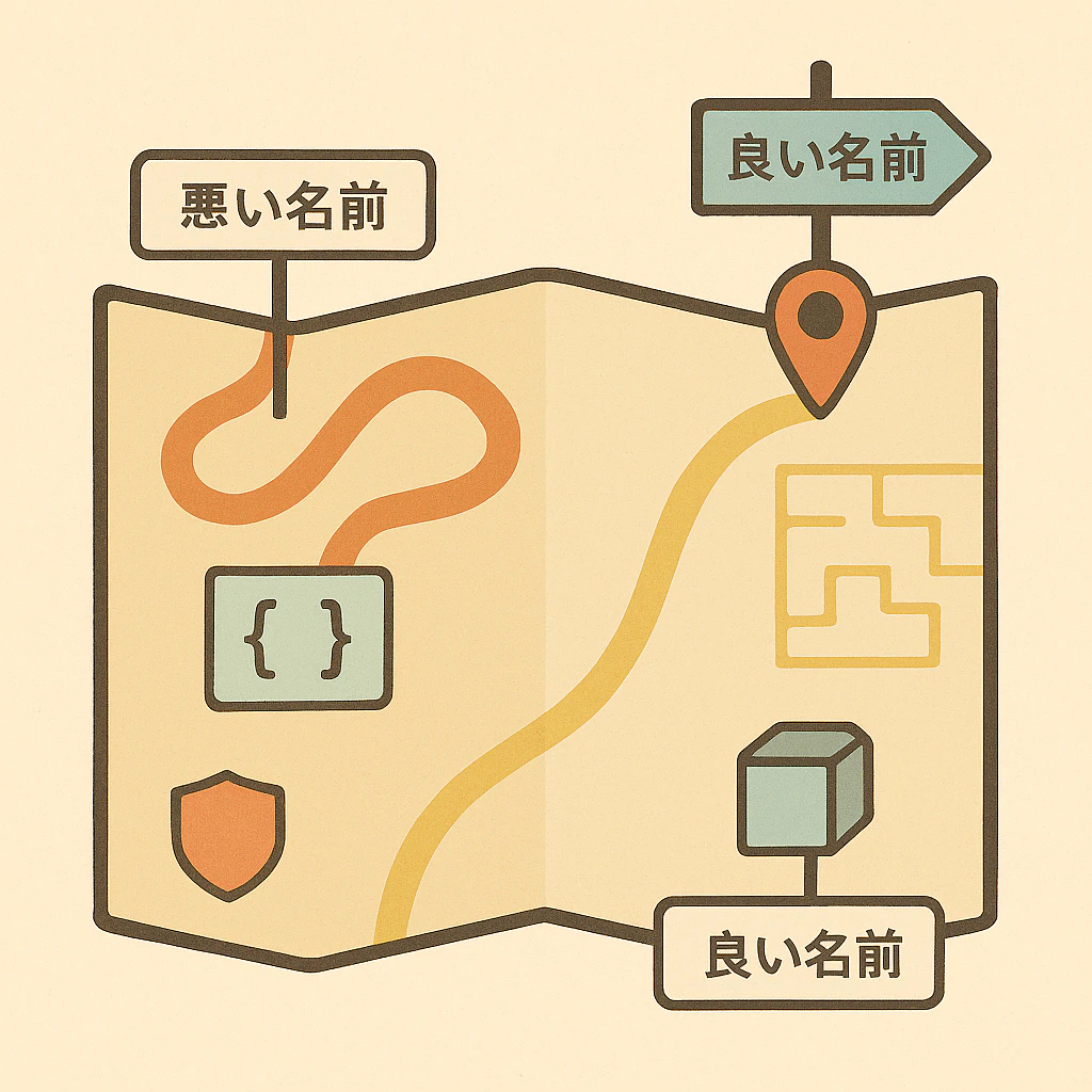 命名の比喩.地図と道しるべ