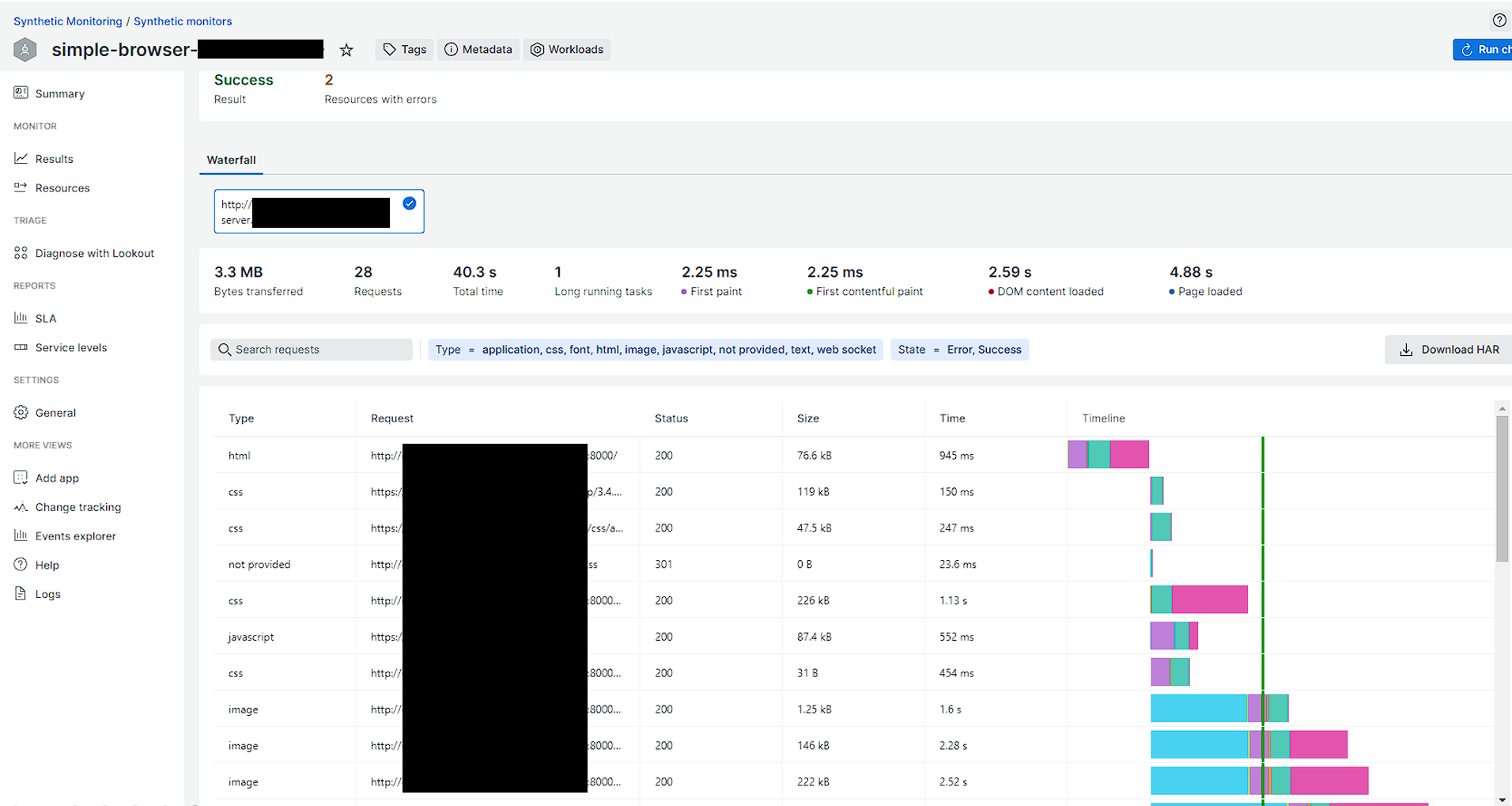 Simple Browser の結果例 Simple Browser の結果例
